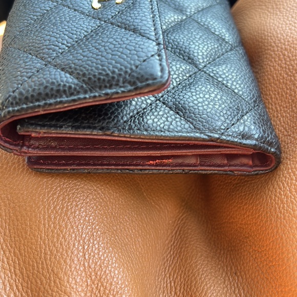 Chanel Compact Wallet - Chanel Caviar Leather Wallet - Womens Accessories - Mini - Picture 6 of 7